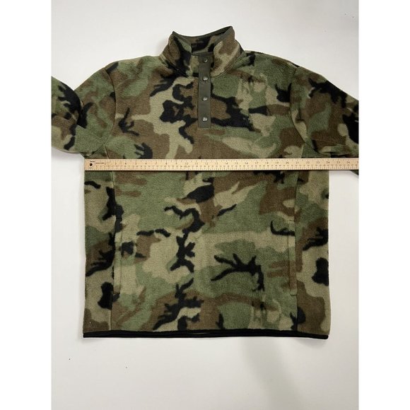 Polo Ralph Lauren Fleece Snap Pullover Green Camo NWT Large - Picture 7 of 8